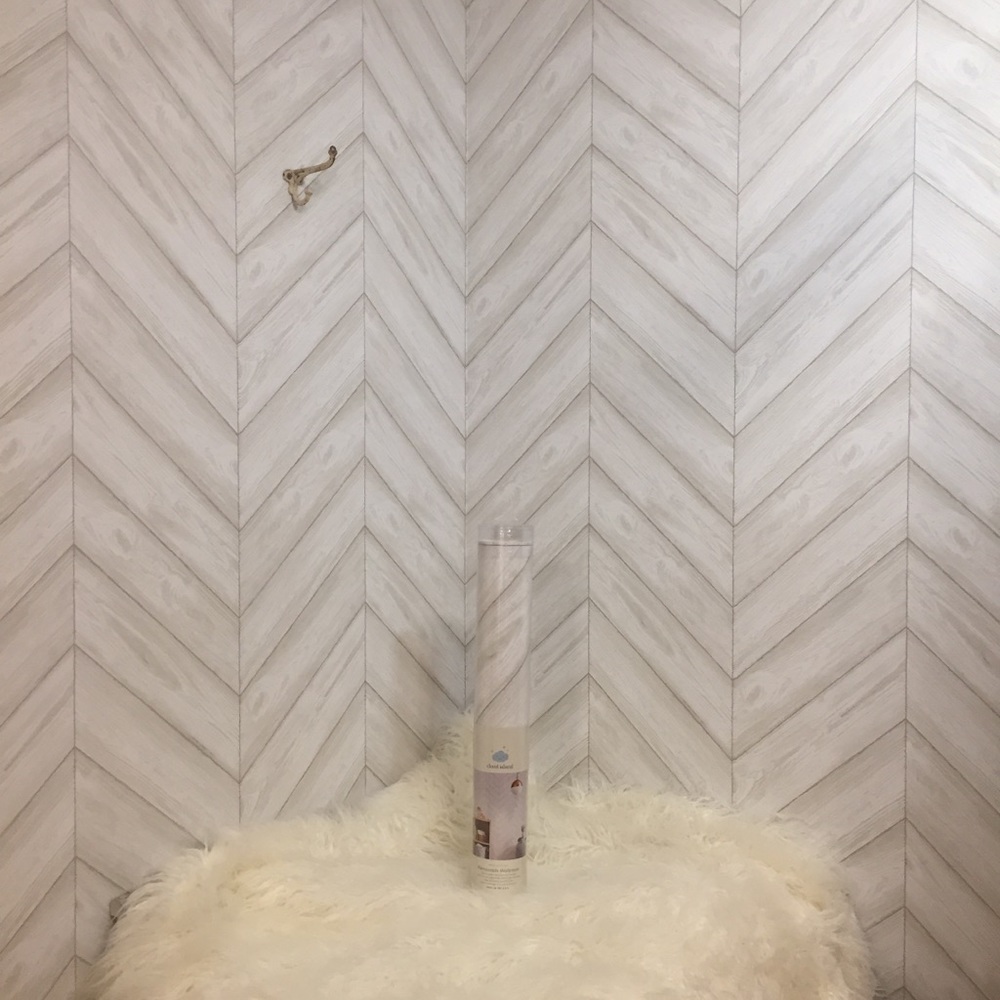 1 Roll Peel & Stick Herringbone Wallpaper